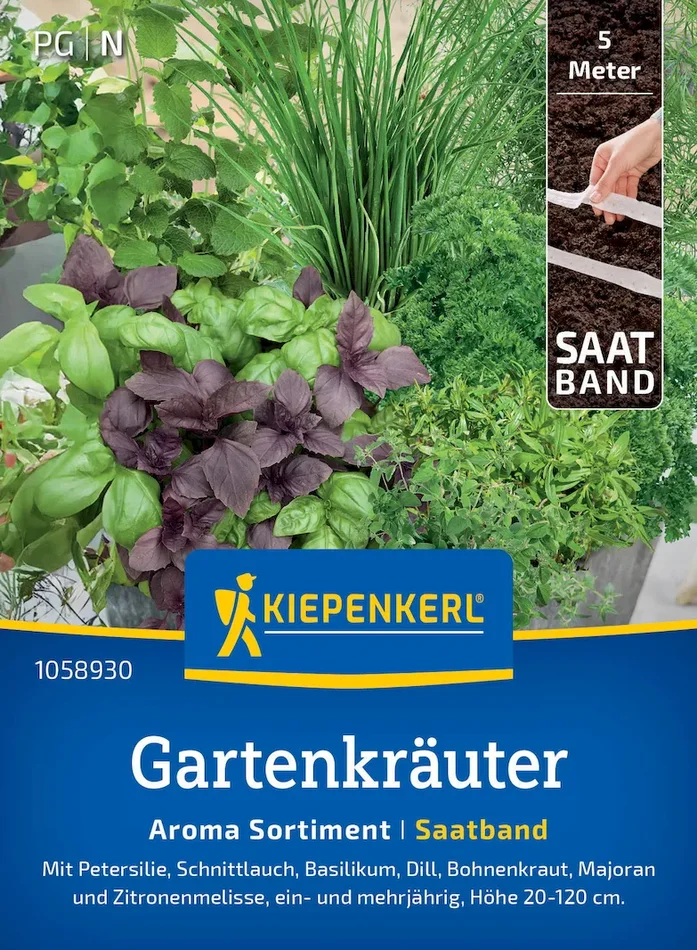 Gartenkräutersamen Aroma Sortiment, Saatband