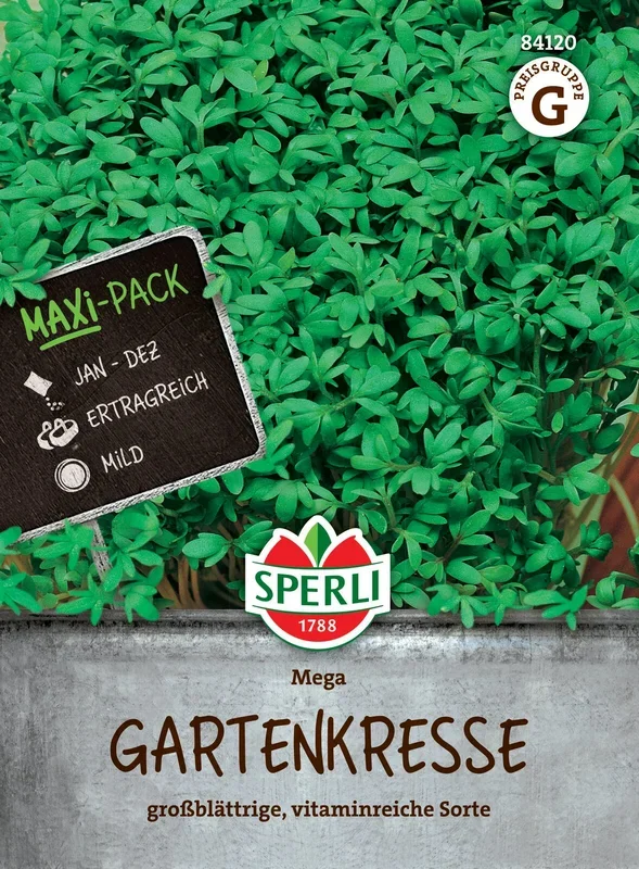 Gartenkresse Mega großblättrige (MaxiPack 50g) [MHD 01/2023]