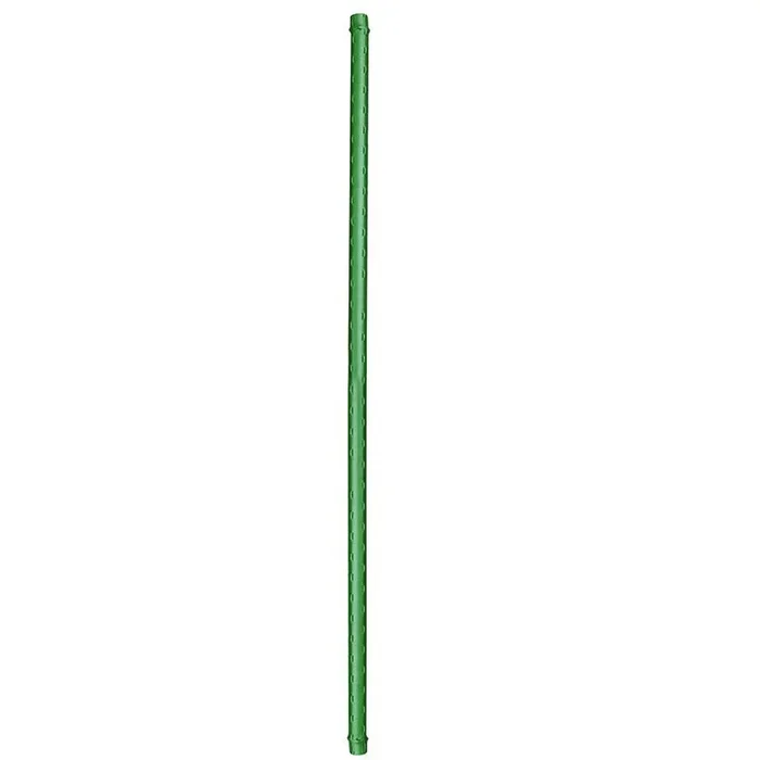 Gerader Stab plastifizierter Stahl grün gezackt – H120 cm x Ø11 mm