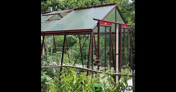 Gewächshaus Schräg-S2 RAL Farbe 3,80 m