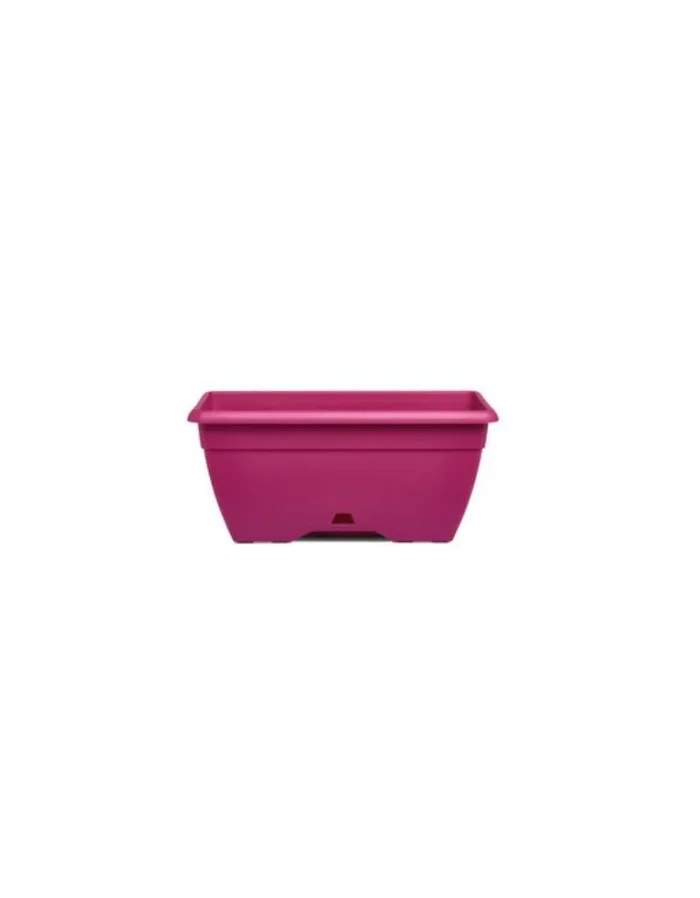 Gras Midi-Vase 28 cm. Fuchsia mit Untertasse