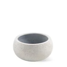 Grigio Bowl Balloon S White-Concrete 26×13