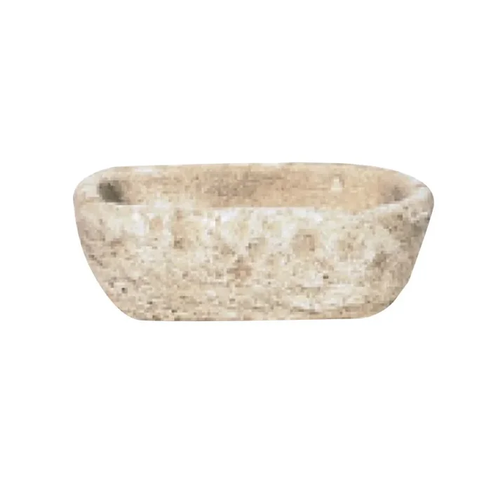 Hairie-Grandon – Ovale Futterkrippe – Länge 59cm – Antik-Ton