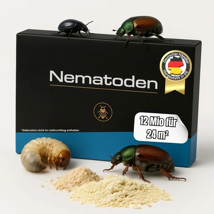 HB Nematoden 12 Mio für 24m² | Effektive Bekämpfung von Japankäfer, Junikäfer, Dungkäfer, Purzelkäfer