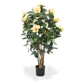 Hibiskus Kunstpflanze Deluxe 100 cm orange