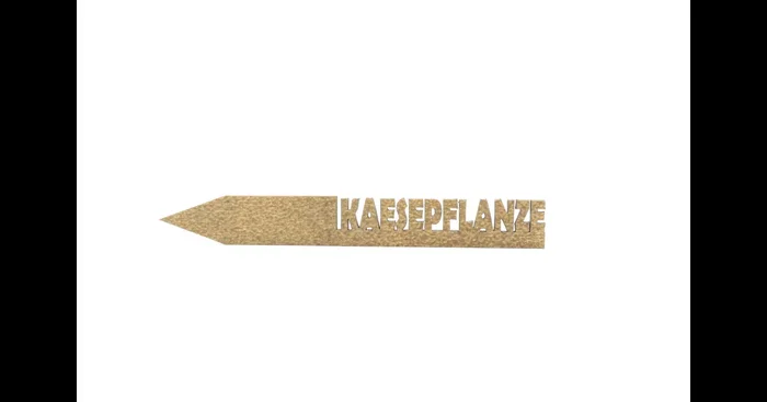 Holzetikett KÄSEPFLANZE