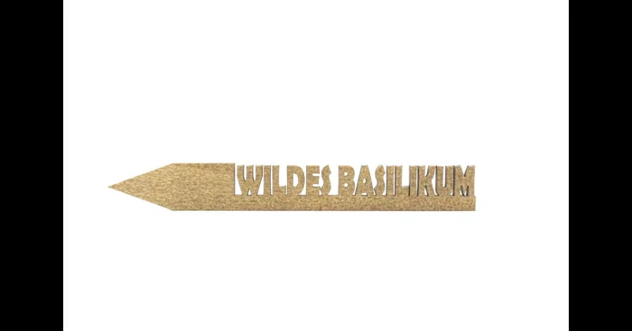 Holzetikett WILDES BASILIKUM