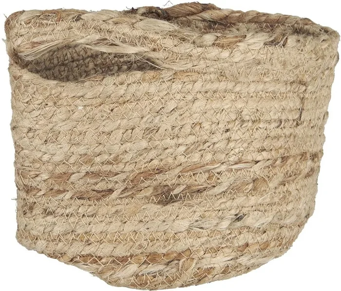 Ib Laursen Jute-Korb mit Henkel, Ø 23 x H 23 cm