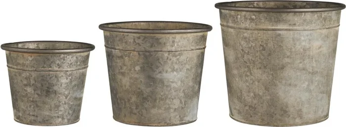 Ib Laursen Rustikales 3er-Topf-Set aus Metall