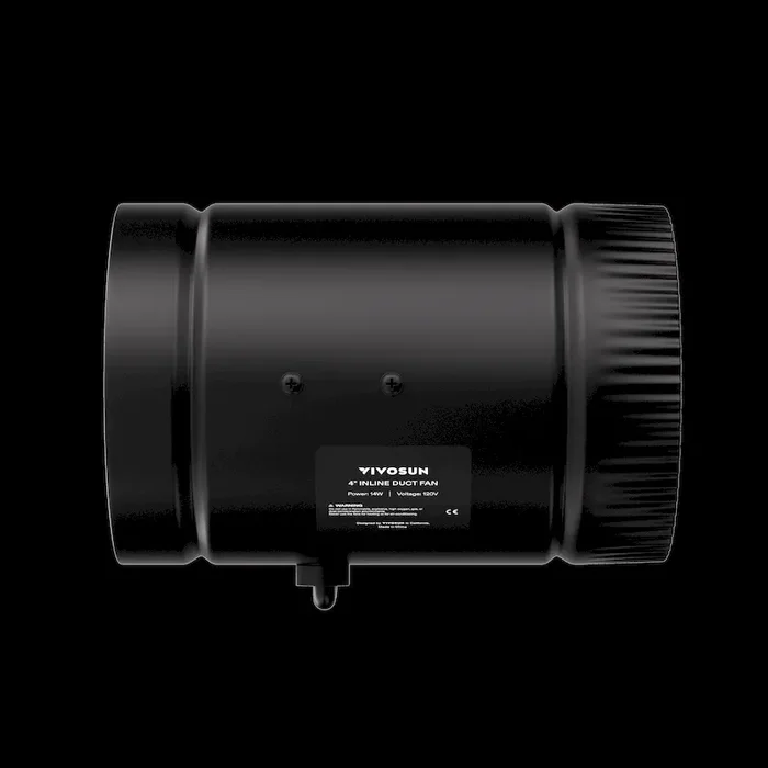 Inline Booster Duct Fan 4” 100 CFM, Black