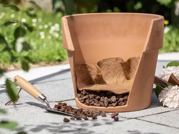 Jute-Trennvlies / Filtervlies für Pflanztöpfe 1x1m, zuschneidbar