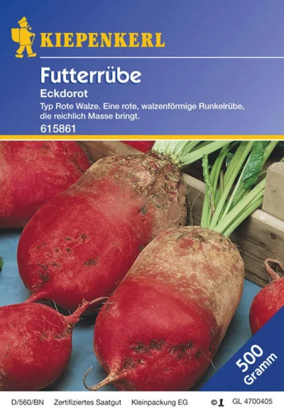 Kiepenkerl Futterrübe „Eckdorot“ (Mega-Pack), 500 g
