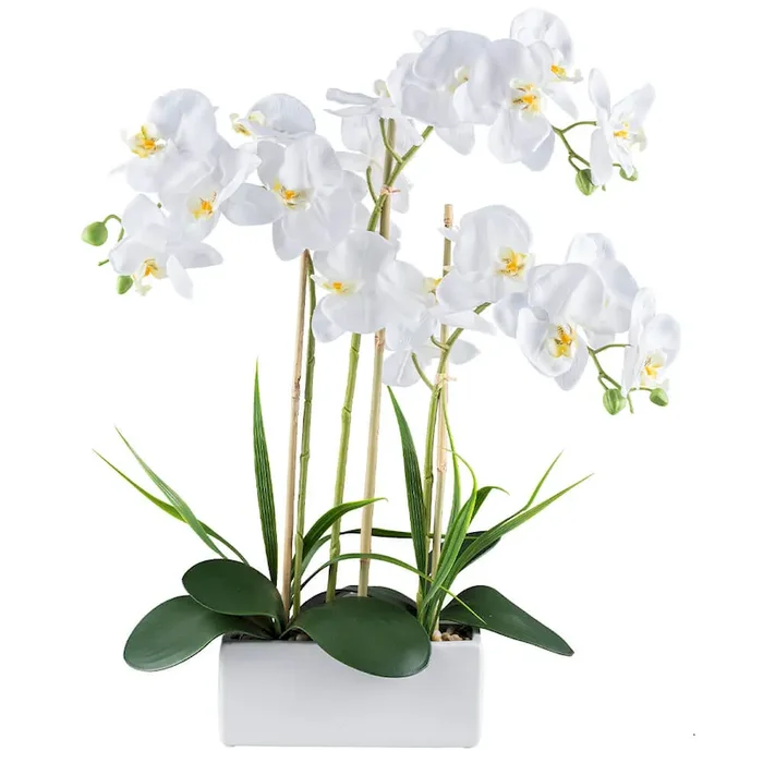 Kunstpflanze Orchidee im Keramikkasten Bestellnummer 8000806