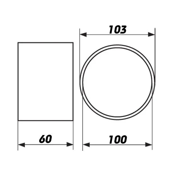 Kupplung Äußere 100 mm – Kunststoff
