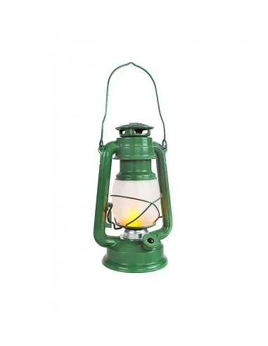 Lanterna verde con effetto fiamma
