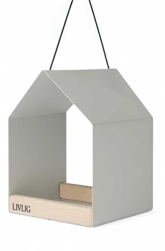 LIVLIG Vogelhaus Metall, greige