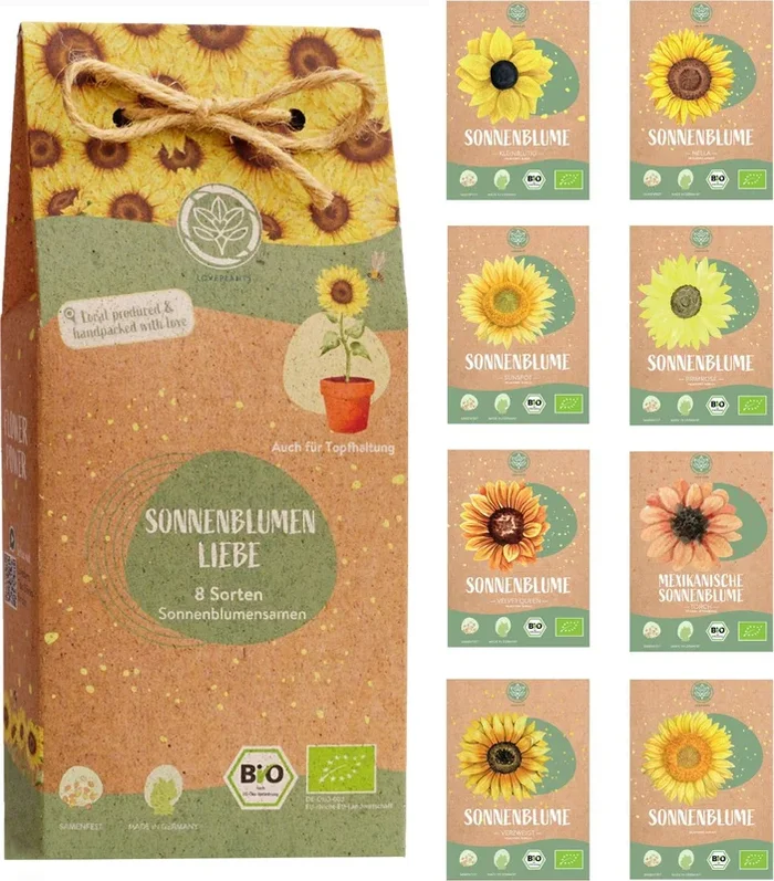 LOVEPLANTS Bio Sonnenblumen Samen Set