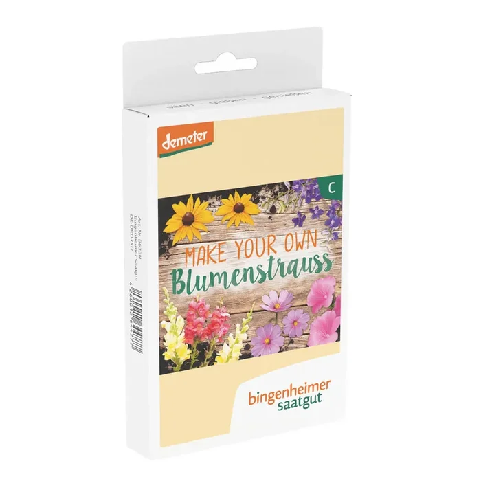 Make your own Blumenstrauß Samenbox Bio-Blumen-Samen