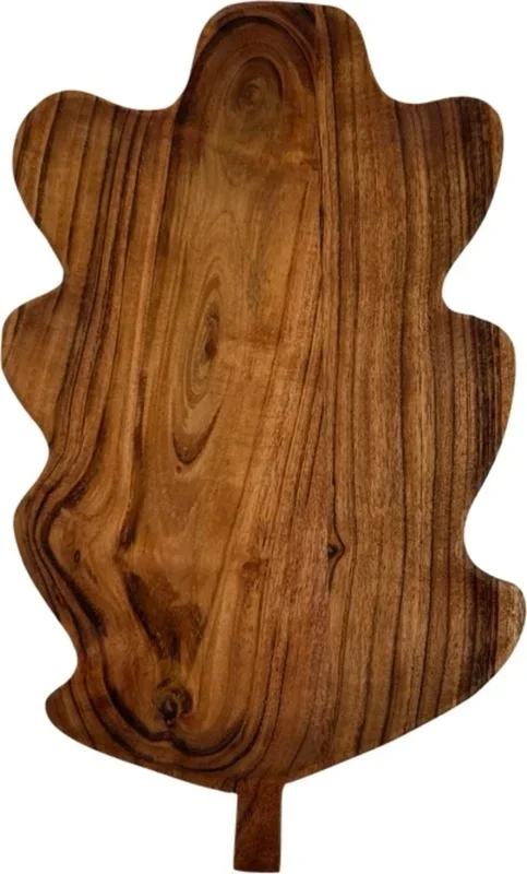 Miljögården Holzbrett „Eichenblatt“, L