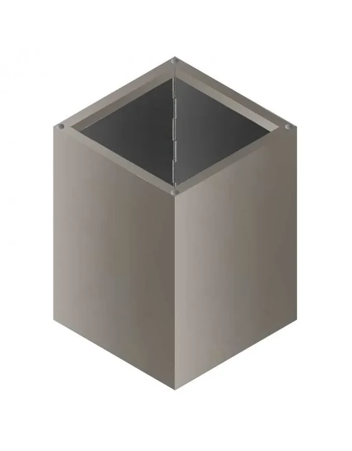 Modulares Pflanzgefäß STOUT aus Stahl 40x40cm hoch 60cm taubengrau