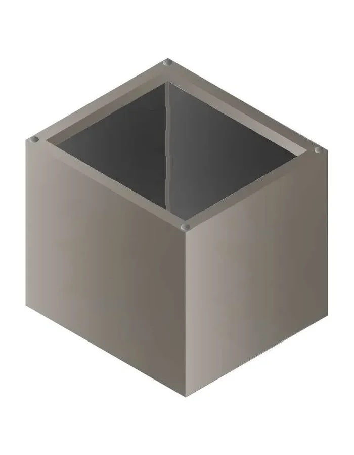 Modulares Pflanzgefäß STOUT aus Stahl 45x40cm hoch 45cm taubengrau