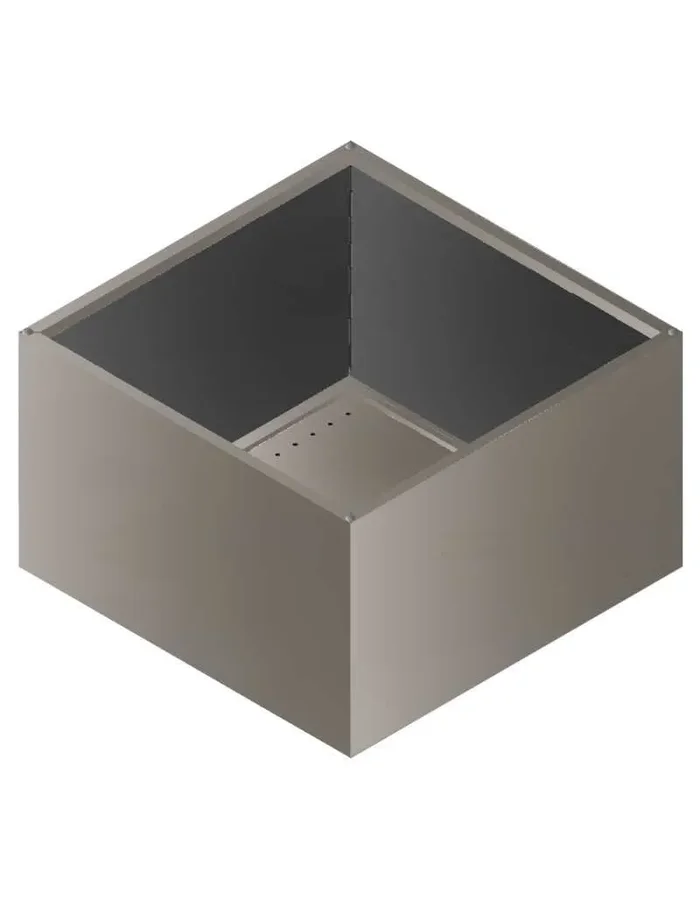 Modulares Pflanzgefäß STOUT aus Stahl 90x90cm hoch 60cm taubengrau