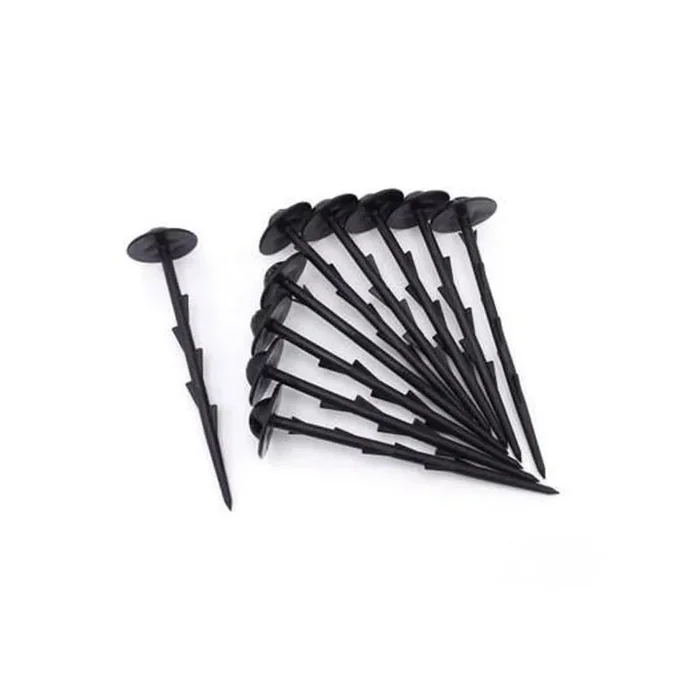 Nature – Schwarzer gezahnter Anker zum Befestigen von Folie und Mulchgewebe h20cm