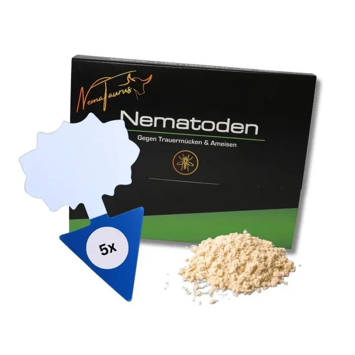 NemaTaurus® SF-Nematoden 12 Mio für 24m² + 5 Blaustecker, Kombipackung gegen Thripse, Trauermücken uvm.