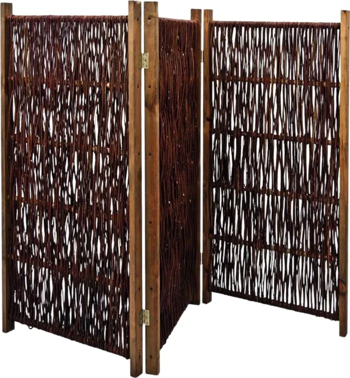 NOOR Weiden-Paravent/Sichtschutz, H 120 x B 180 cm 3-teilig