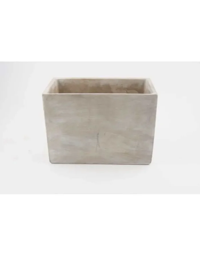 Oasis Mingle Rechteckiger Topf H26 cm Natur