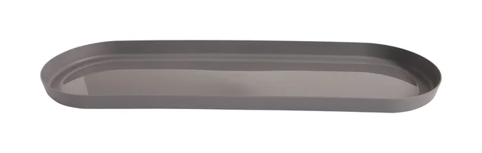 Ovale Untersetzer für 50 cm Blumentrog anthrazit