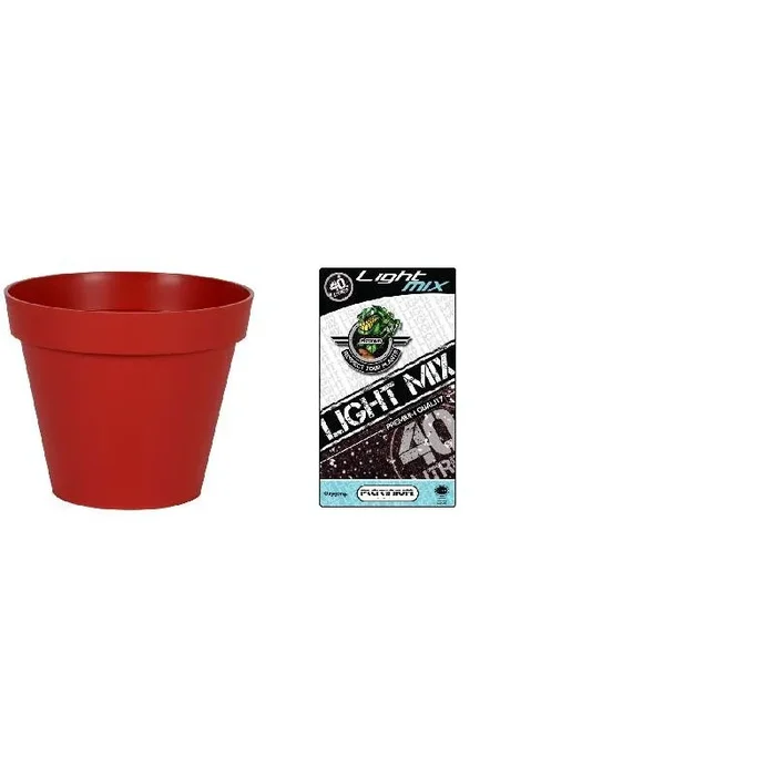 Pack – Topf EDA Toscane Rubin rund 43L + Substrat Platinium LightMIX 40L