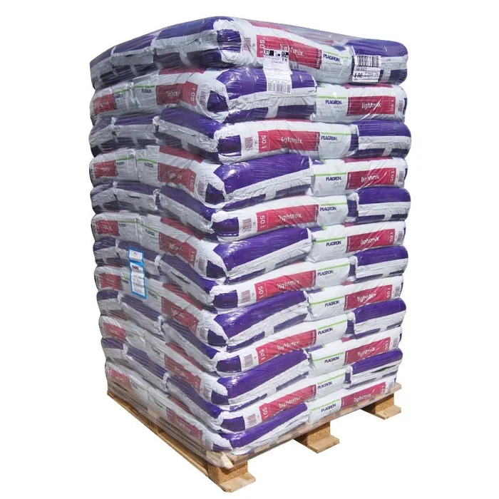 Palette mit 60 Light Mix-Erden 50L-Beutel Plagronwachstum und Blüte