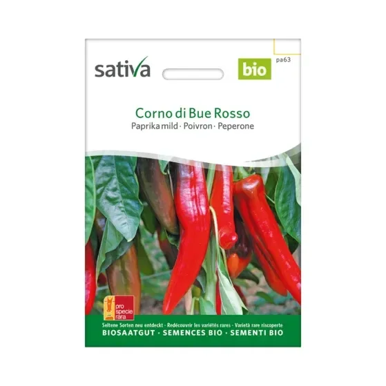 Paprika mild Corno Di Bue Rosso Biosamen pa63