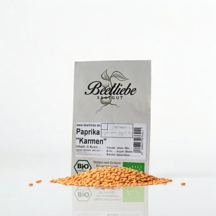 Paprikasamen Karmen BIO & samenfeste rote Blockpaprika, fruchtig frisch