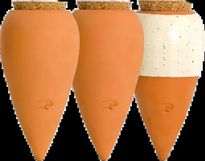 Pepin Mini-Ollas Trio, 2 terracotta + 1 speckled white