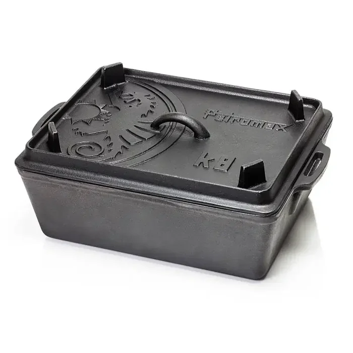 Petromax Kastenform mit Deckel, schwarz, ca. 34 x 34 x H15 cm