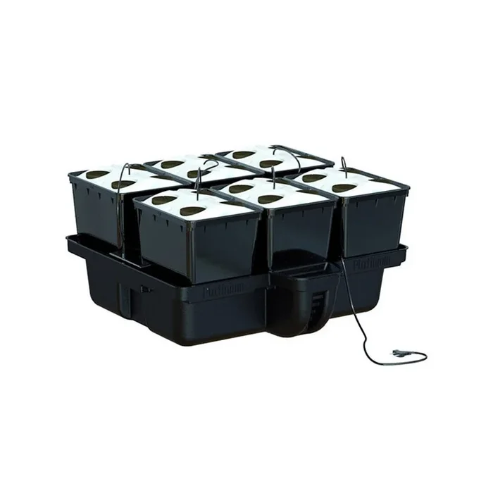 Platinium – AeroPro – 6 Töpfe bato 24 Pflanzen – 80 x 80 x 38.5 cm – Aeroponisches System