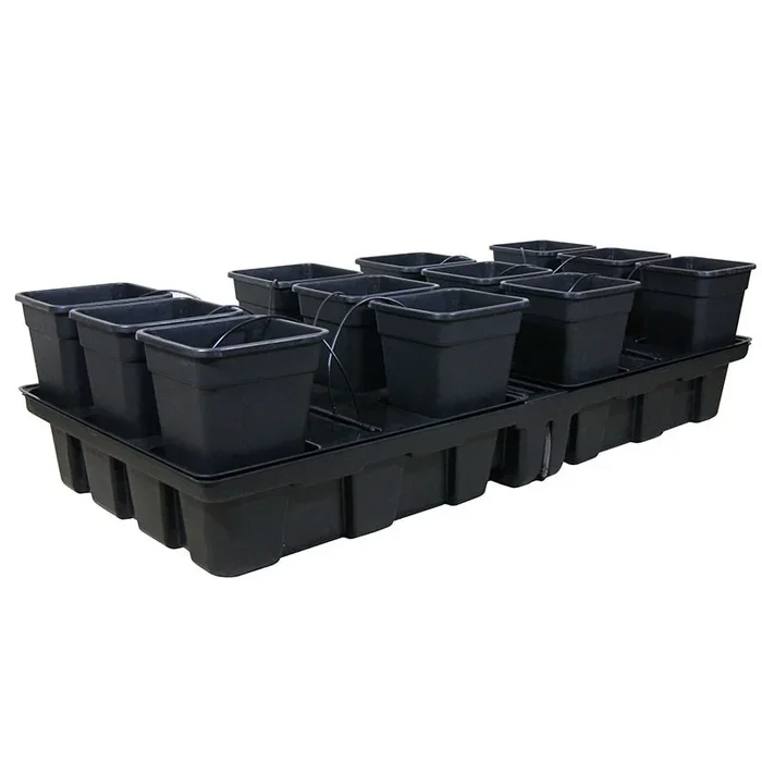 Platinium – HydroStar – 12 Big Töpfe 18L – 200 x 100 x 38,5cm – Hydroponisches System