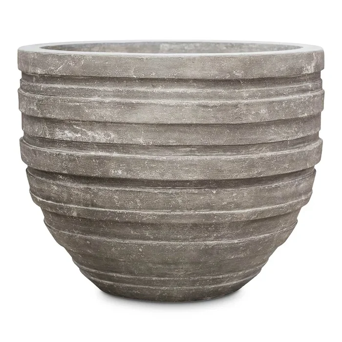 Polystone Coated Junar Planter – Raw Grey