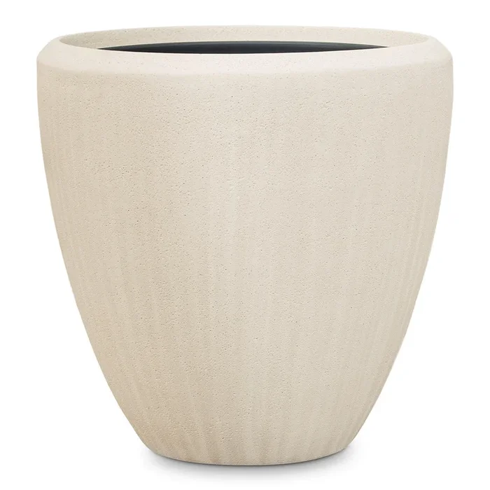Polystone Plain Couple Planter – Natural