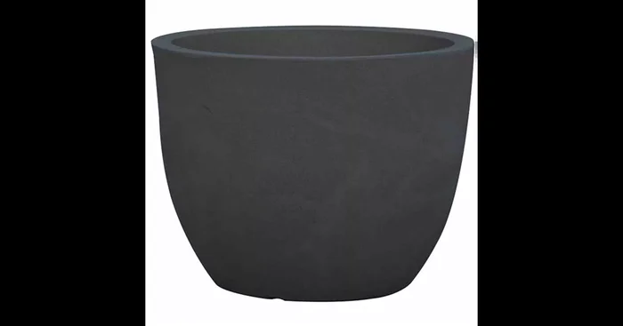 PP-Plastic Gefäß Padua 40, Ø 40×30,7cm schwarz Granit