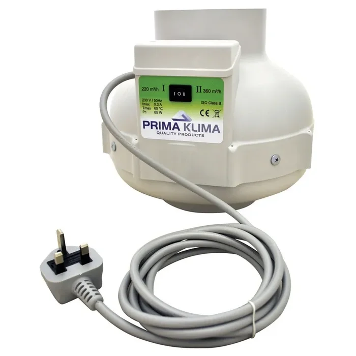 Prima Klima Rohrventilator PK125-2 125 mm – 220/420 m³/Std, 2-Gang