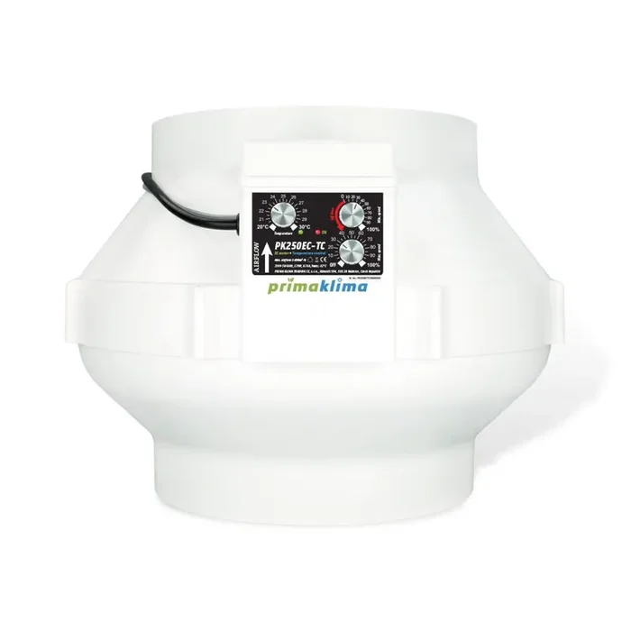 Prima Klima Rohrventilator PK250-EC-TC 250 mm – 1450 m3/Std, EC Motor + Temperatur geregelt