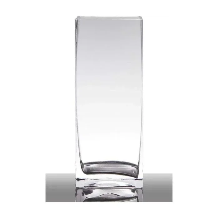 Quadratische Glasvase 49 cm. Hoch