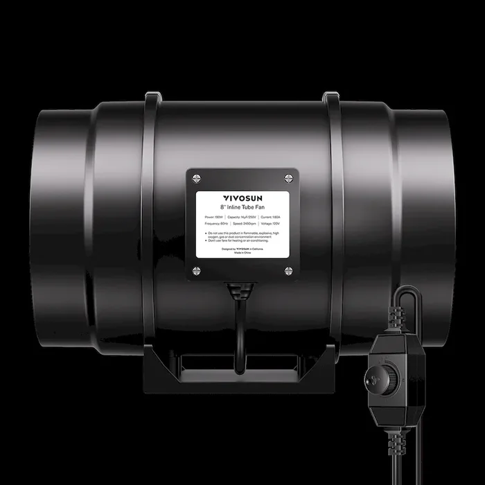 R8 Inline Fan 8″, with Variable Speed Controller for Grow Tent Ventilation