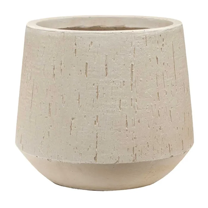 Raindrop Tube Round Planter – Stone