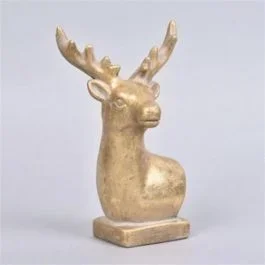 Rentier auf Standfuss Gold 22 cm