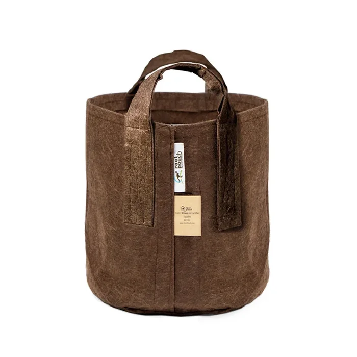 Root Pouch 10 – 36L – Geotextiler Topf mit Henkeln Braun – Linie Boxer – 40x30cm
