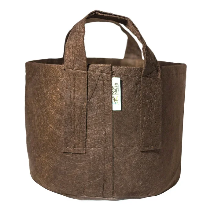 Root Pouch 6 – 21L – Geotextiler Topf mit Henkeln Braun – Linie Boxer – 26x34cm